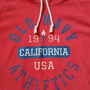 Old Navy Red California Graphic Hoodie
